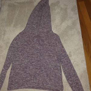 a VERY light weight purple hoodie.